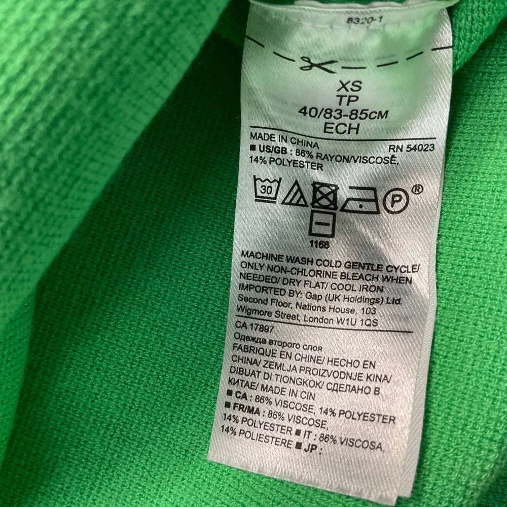 Banana Republic Sweater Womens XS Kelly Green Milano Stitch‎ Short Sleeve Preppy